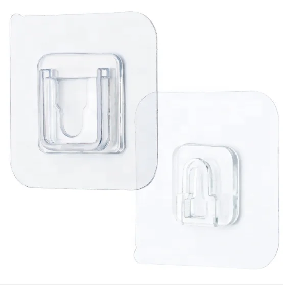 

High quality Double sided adhesive wall hooks Wall Hanger Transparent Suction Cup Sucker Hook Transparent Wall Hooks