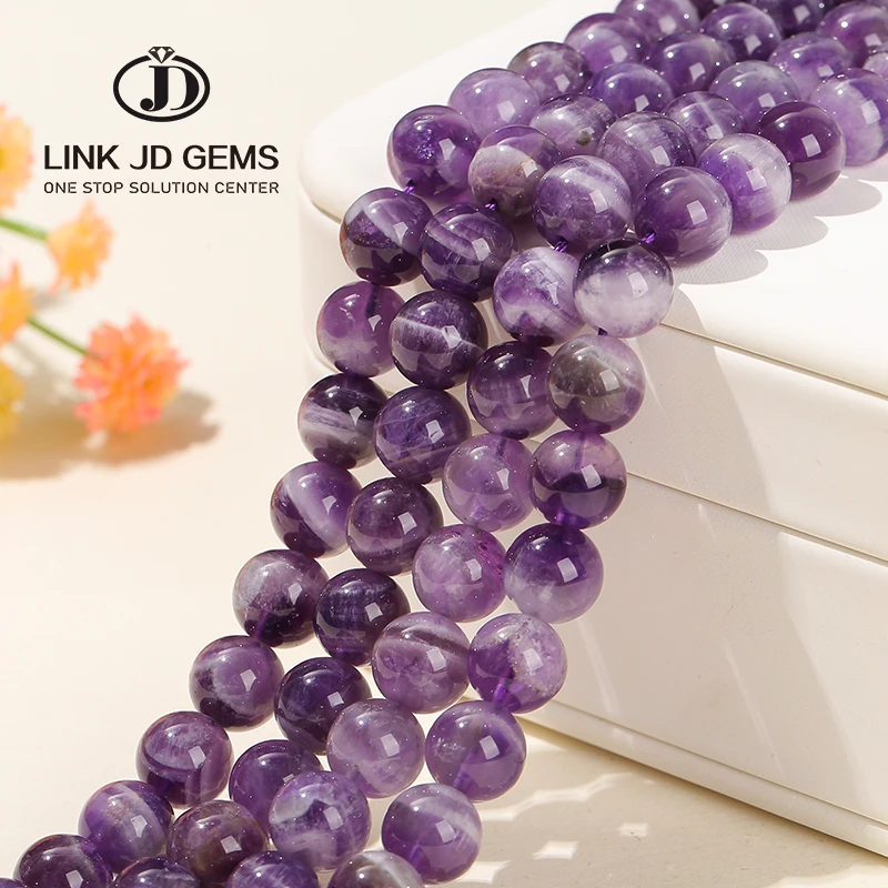 

JD Wholesale Good Selling Natural Dream Amethyst Amethyst Beads Healing Stones Jewelry Hand-Made Ornament For Jewel