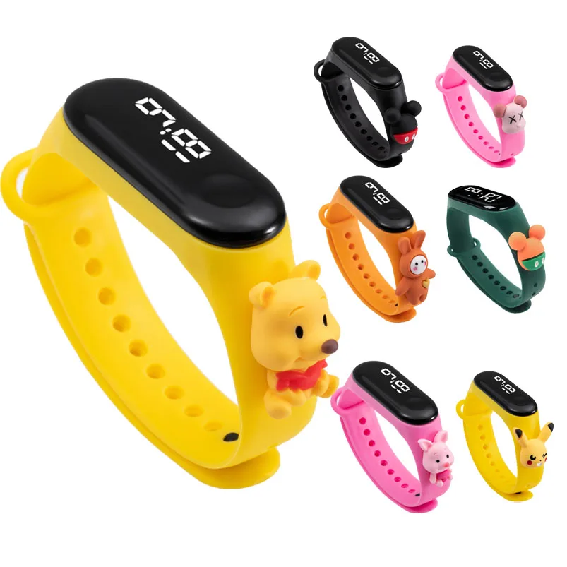 

Wholesale Cheap Electronic Silicon cartoon Kids Gift Watch Saat Bracelet Cheap Children LED Digital Watch Relogio Relojes