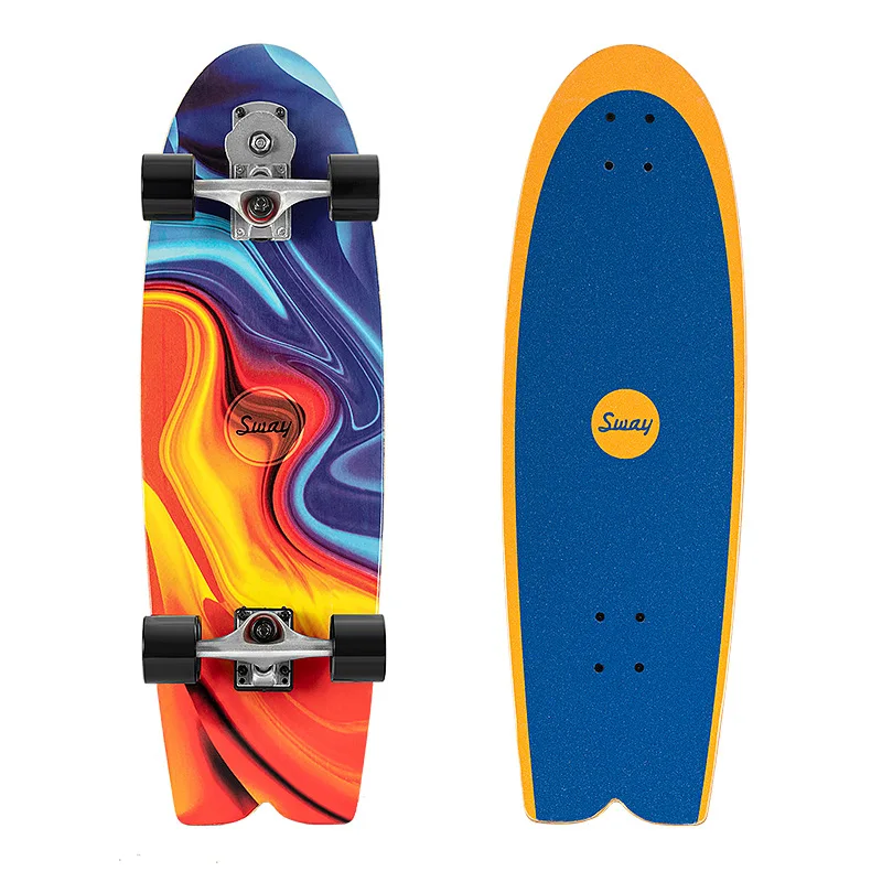

SWAY 7-layer Northeast Maple S7 Carved Truck Professional Surfboard 32-inch surf skateboard, Colorful