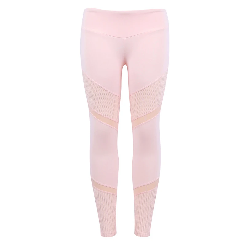 

Joyord Wholesale Gym Butter Leggings Women's Mesh Stitching High Waisted Sports Pants Workout Gym Yoga Pants Girl Net leggings