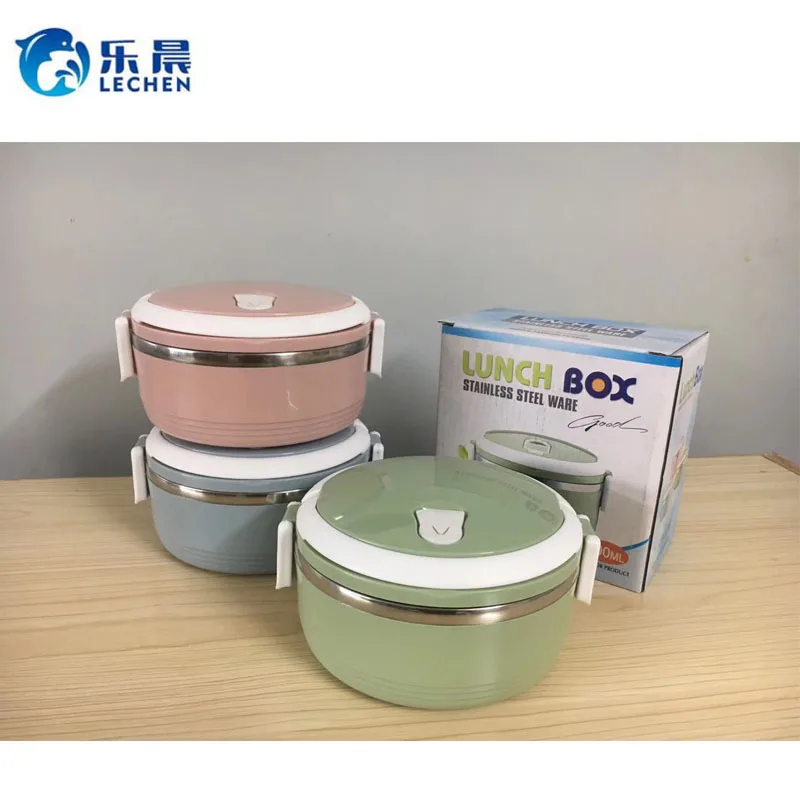 

Stainless Steel Tiffin Lunch Box Square Bento Lunch Box Rice Husk Lunch Box For Kids food warmer set one layer 470mL, As photo