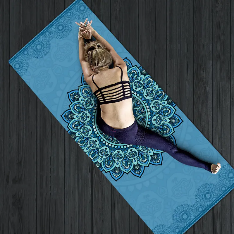 

3mm/6mm Lotus Pattern Suede TPE Yoga Pad Non-slip Slimming Exercise Fitness Gymnastics Mat Body Building Pilates