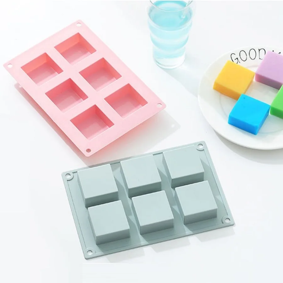 

Large Handmade DIY Baking Tools Custom LOGO Cake Moulds Decoration 3D Bar Making Silicone Rectangle Silicone Soap Mold