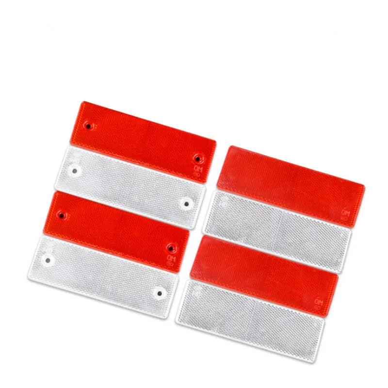 High visibility cheaper reflector warning 5cm*15cm plastic reflective sticker with adhesive  for truck