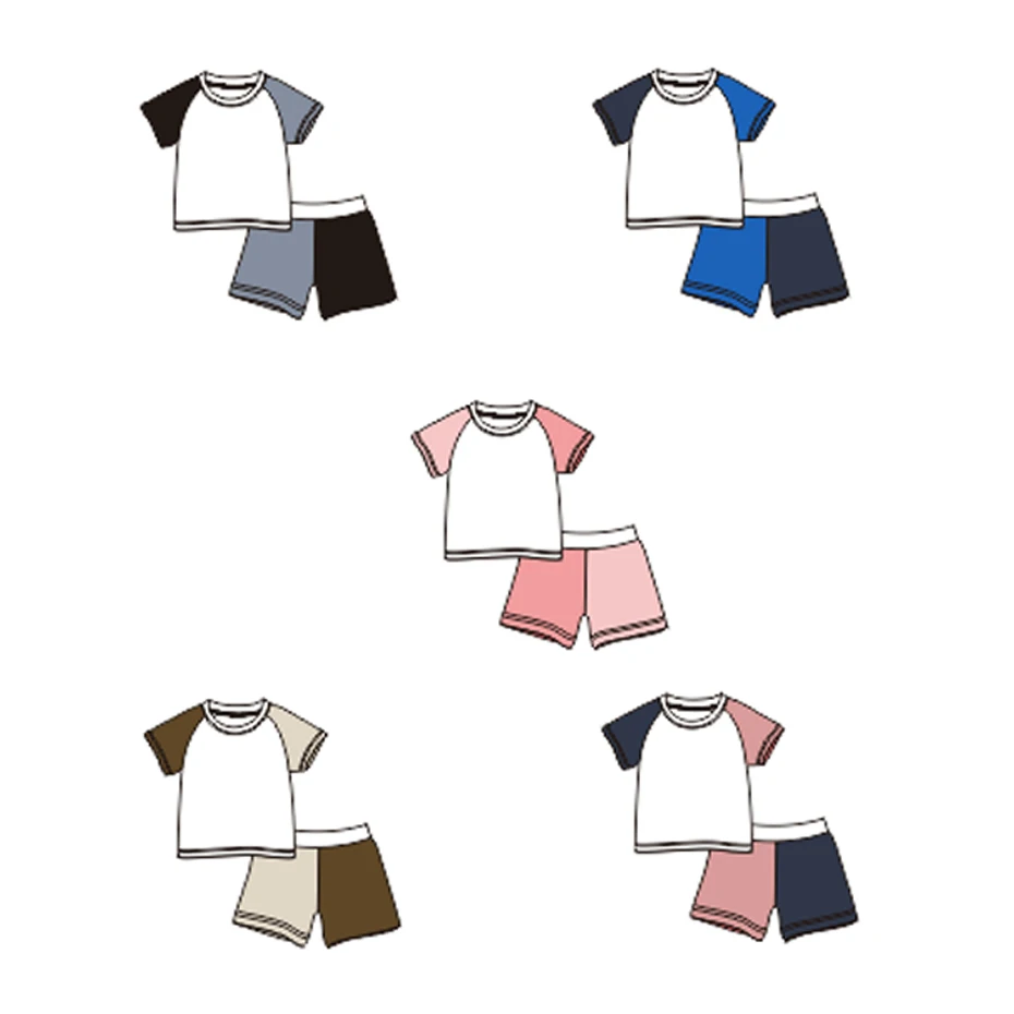 

Kids Tales pajamas set family matching summer clothes cotton children pyjamas, As picture