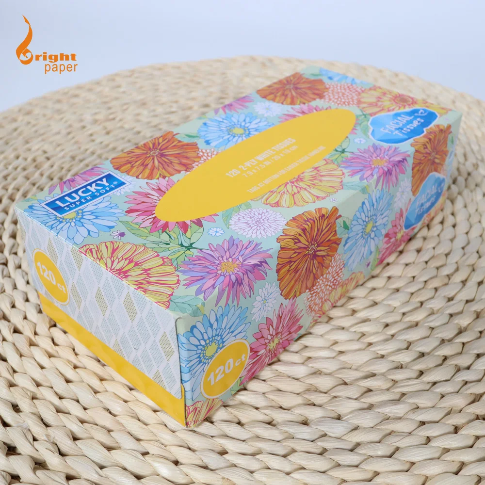 

Virgin wood pulp paper raw material box facial tissue paper 2 ply tissue
