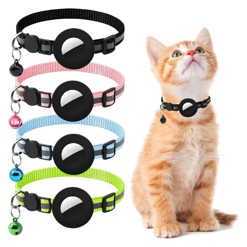 

Pet Collar for Airtag Protective Holder for GPS Tracker Glow in the Dark Fits for Small Dogs Cat Collars