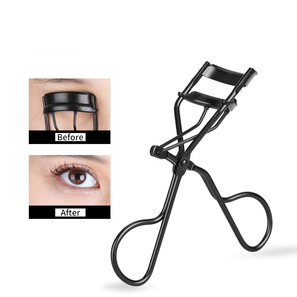 

Free shipping Eye Beauty Professional Mini Lash Curler Magic Curl Stainless Steel Private Label Black Eyelash Curler