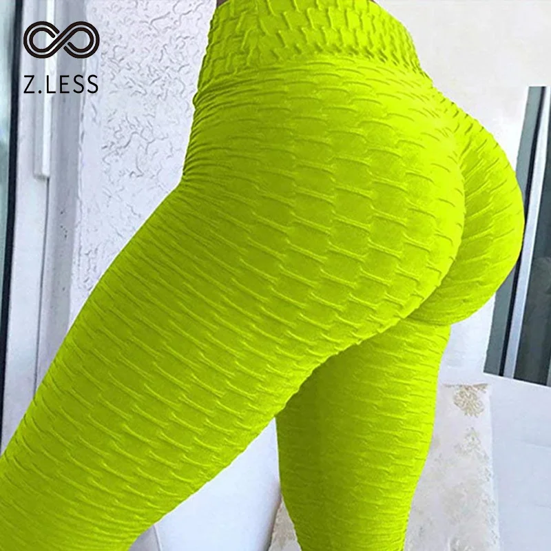 

Z.LESS High Waist Fitness Leggings Push Up Yoga Athletic Full Length Active Pants Fashion Workout Leggings Seamless Gym Wear, Customized colors