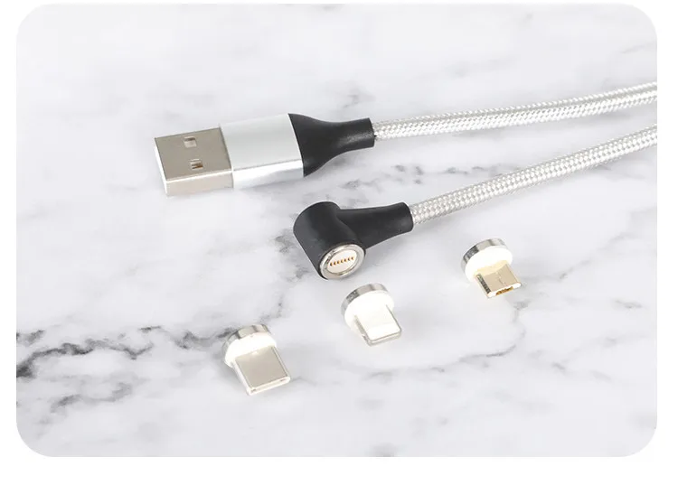 3 in 1 replacement magnet L head usb 3a quick charge magnetic data cable for wholesale - ANKUX.COM