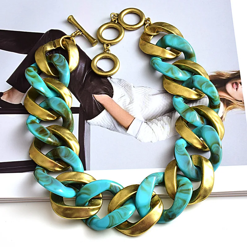 Fashion Necklace Metal Acrylic