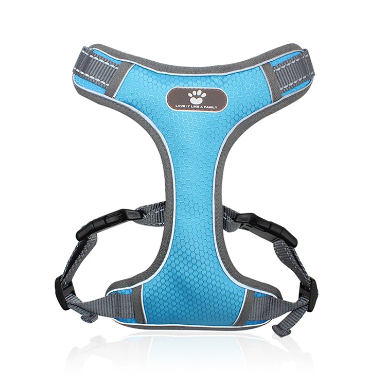 

2021 New popular reflective reversible dog harness adjustable, Dark blue/blue/orange