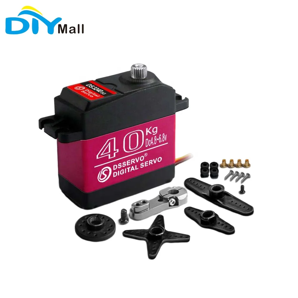 

6V DS3240 Large Torque 40KG Digital Servo Waterproof IP66 with 25T Servo Arm for 1/8 1/10 Scale RC Car Boat 180 / 270 Degree