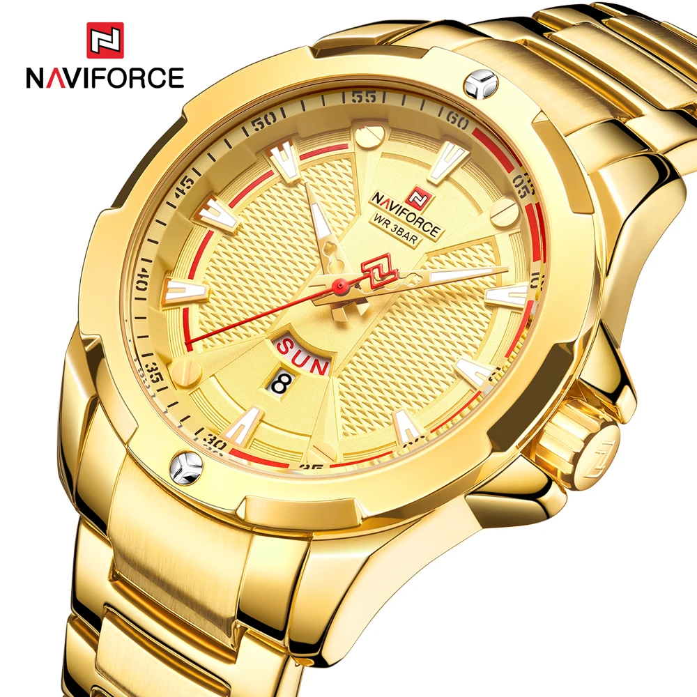 

NAVIFORCE 9161 Luxury Watch For Man Fashion Military Quartz Wristwatch Men's Casual Clock Waterproof Watches Men Wrist Relogio, 5-colors