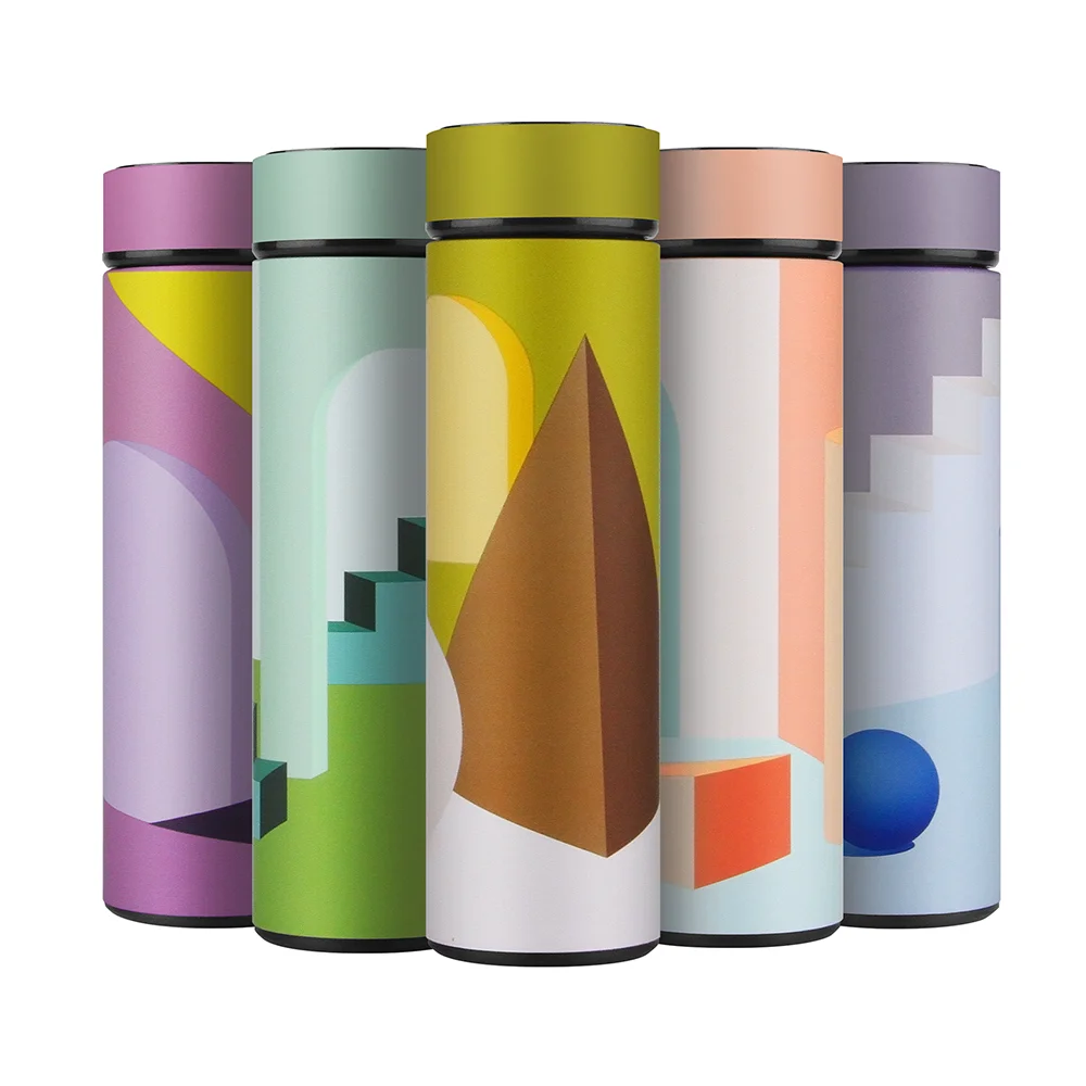 

Smart Thermo Reminder Water Bottle With Led Temperature Display In 450ml