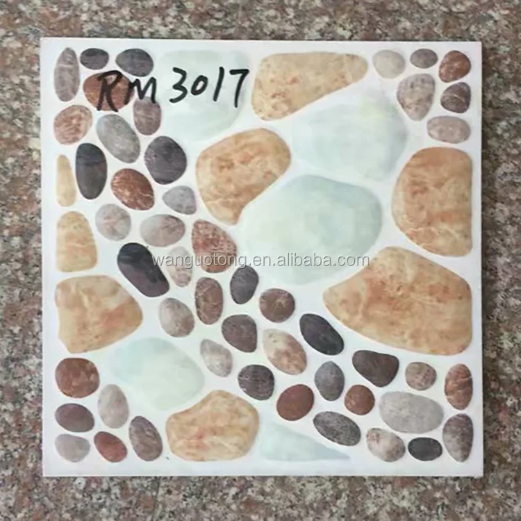 Non-slip 3d inkjet printing rustic outdoor floor tile 300x300mm for garden floor tiles decoration