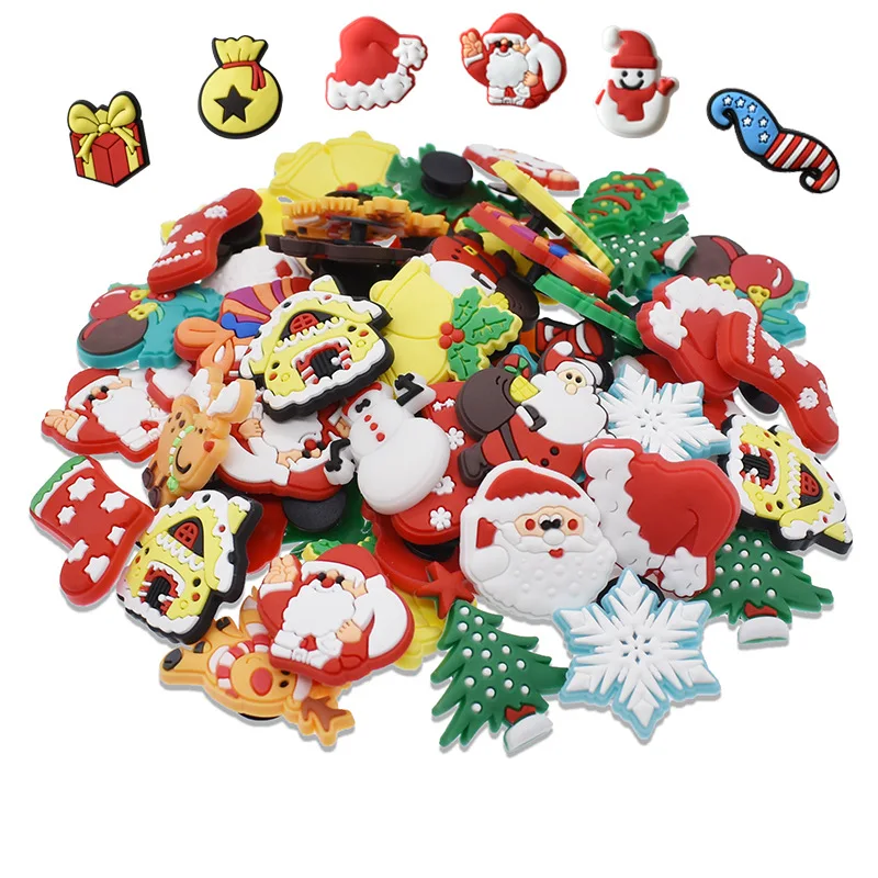 

New Christmas Shoe Charms Soft Pvc Custom Shoe Charm For Kid Clog Gibz, Picture