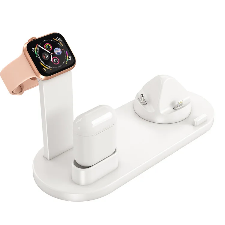 Weluv White Multi Function charging Dock stand 3 in 1 Rotatable micro usb type-C for multiple devices 2019 new 10 years factory