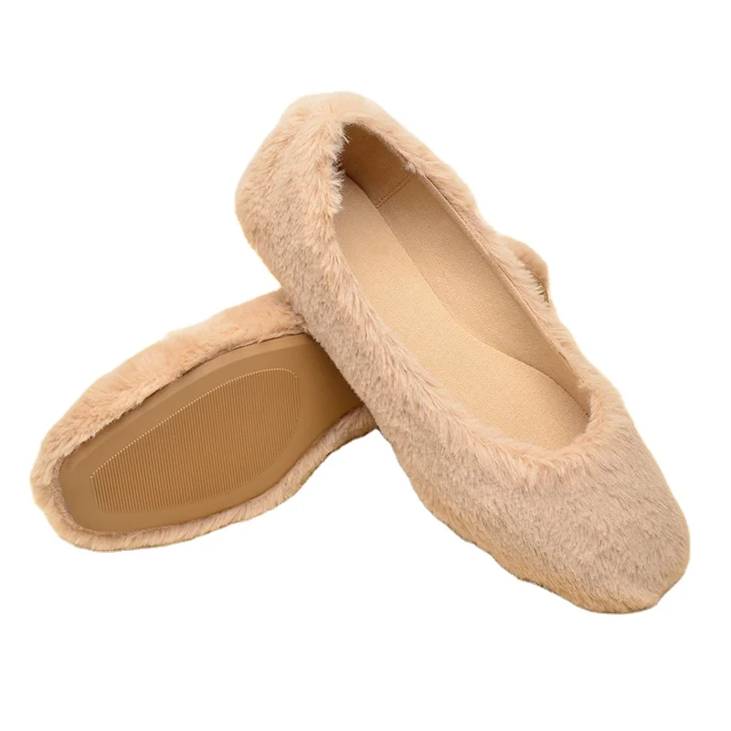 

Wholesale Fashion soft insole pumps casual Plush home winter warm shoes for indoor