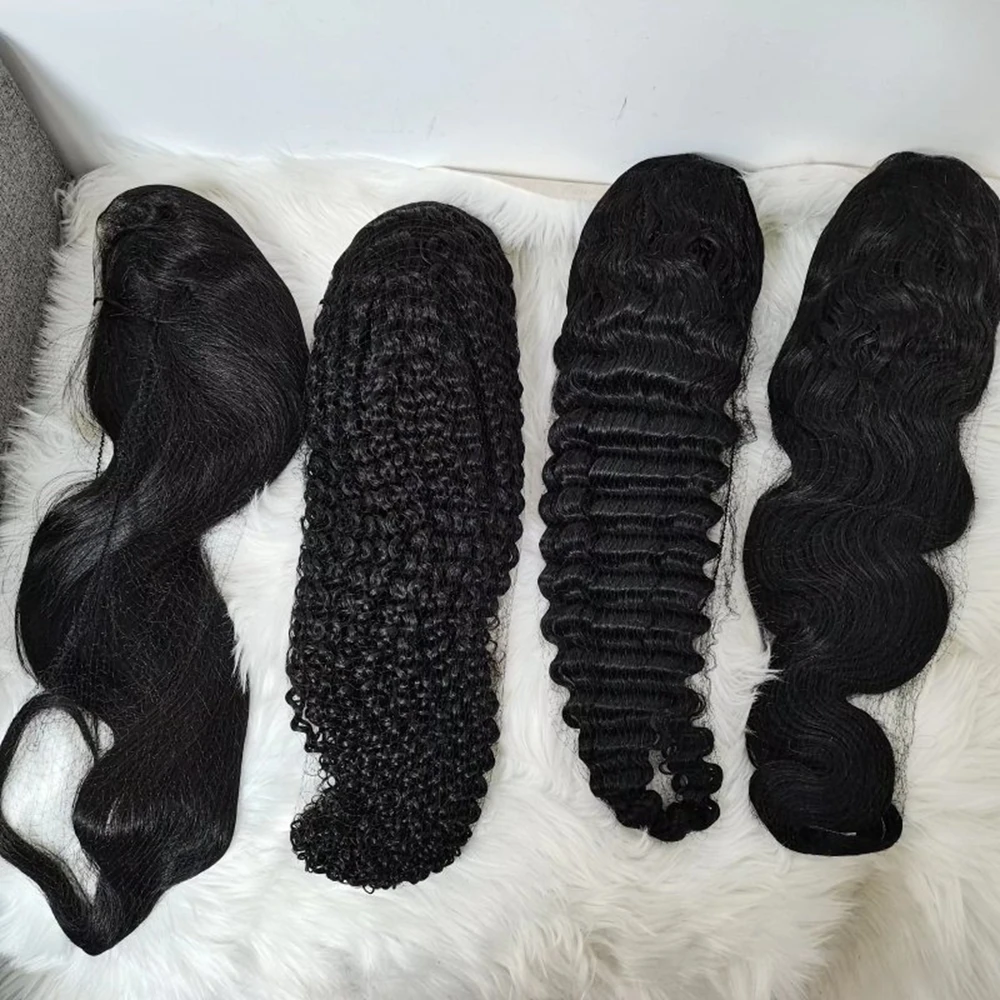 

Amara Wholesale best quality 40 inch deep wave human hair lace front wig human hair wigs ready to ship