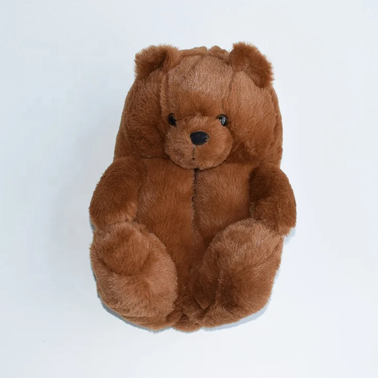 

Quick shipping Women's Winter Indoor Plush Cotton Slippers Men's Home Thick Breathable Brown Bear Shoes, 22 colors