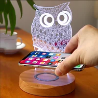 

LED light up logo plaque multi function 10W wireless charger