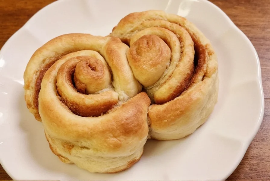 Close-up of perfectly fluffy homemade cinnamon rolls with visible air pockets and golden crust