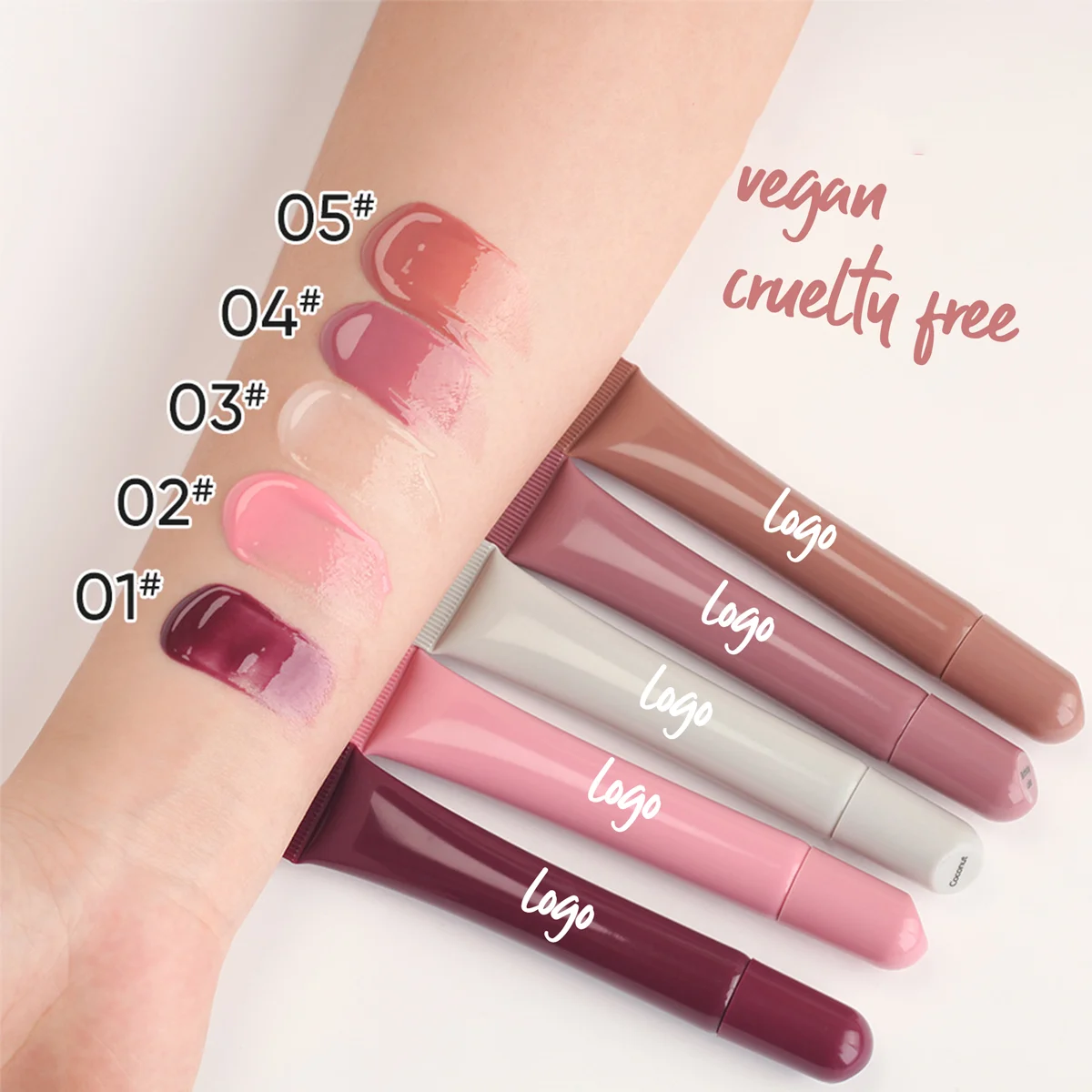 Wholesale Low Sample Price Vegan 10 Ml Glossy Lip Gloss Color Cosmetics Private Label Lipgloss Glossy Lip Gloss