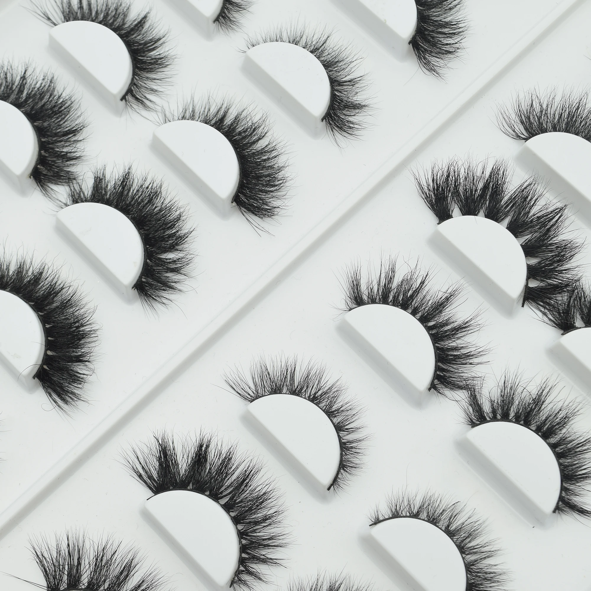 

Qingdao eyelash high quality full strip lashes box wholesale bulk silk lashes natural faux mink 3d eyelashes vendor, Natural black