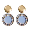 New Roman Digital Earrings Creative Retro Sequins Disc Candy Ear Studs Fashion Women's Earrings Jewelry