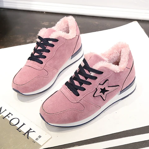 

China Hot Sale Zapatillas Mujer Black Casual Women Sneakers Pink With Cotton