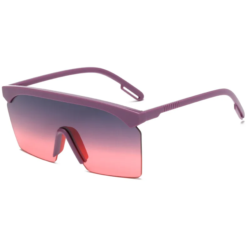 

Big Frame Square Self-rim Sunglasses One Piece Fashion Sunglasses Women 2021