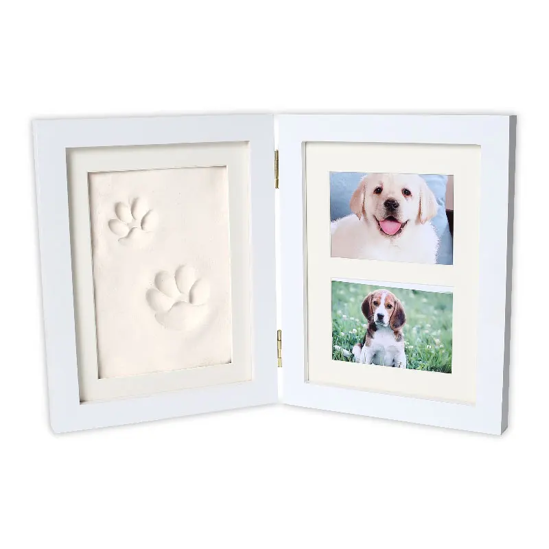 

Pet Photo Frame Dog and Cat Photo Pet Together Story Memories Gift Keepsakes, White