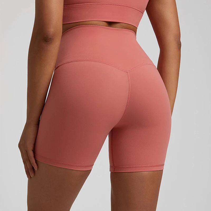 

Top Seller high waist breathable V contour seam peach hip gym yoga sports women workout fitness activewear shorts pants