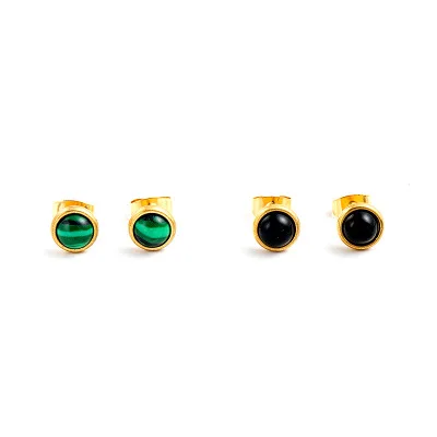 

Classic Design Nature Stone Small Stud Earring For Women