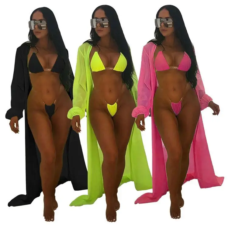 

OSINA New Design Summer Sexy Solid Color insiemi delle donne Beachwear Swimwear Women Three Piece Split Swimsuit Set