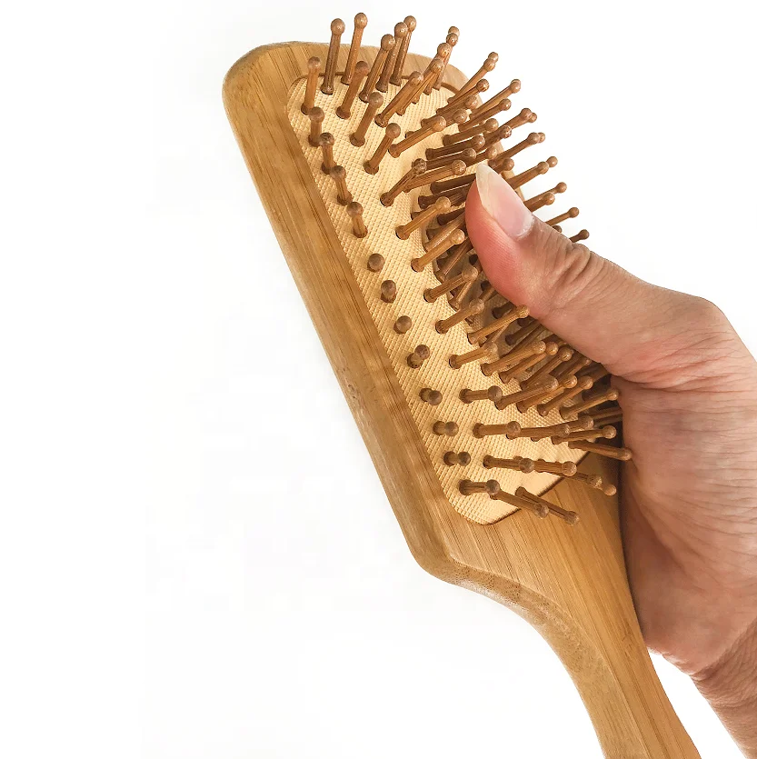 

Factory Handmade Cheap Price Custom Logo Anti-static Massage Bamboo Paddle Hair Brush