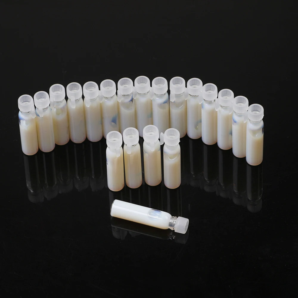 

FX-G05 Glass Tube Eyelashes Glue Round Bottle White Eyelash Adhesive Make Up Items Strip False Eyelashes Glue Customize