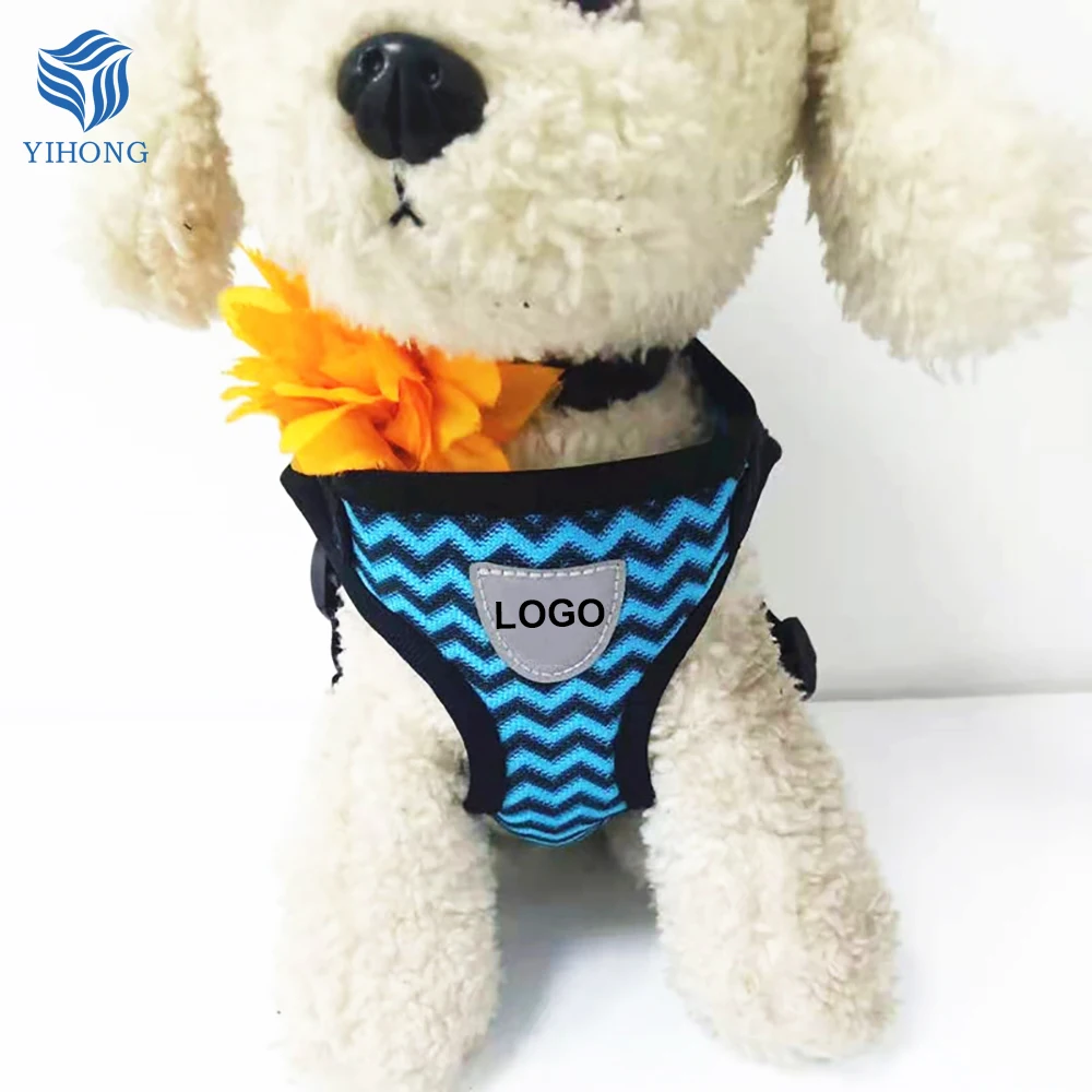 

Security Fluorescent Chest Plate Female Spot Recycled Dog Leash Reflective Plain Harness, Customized color