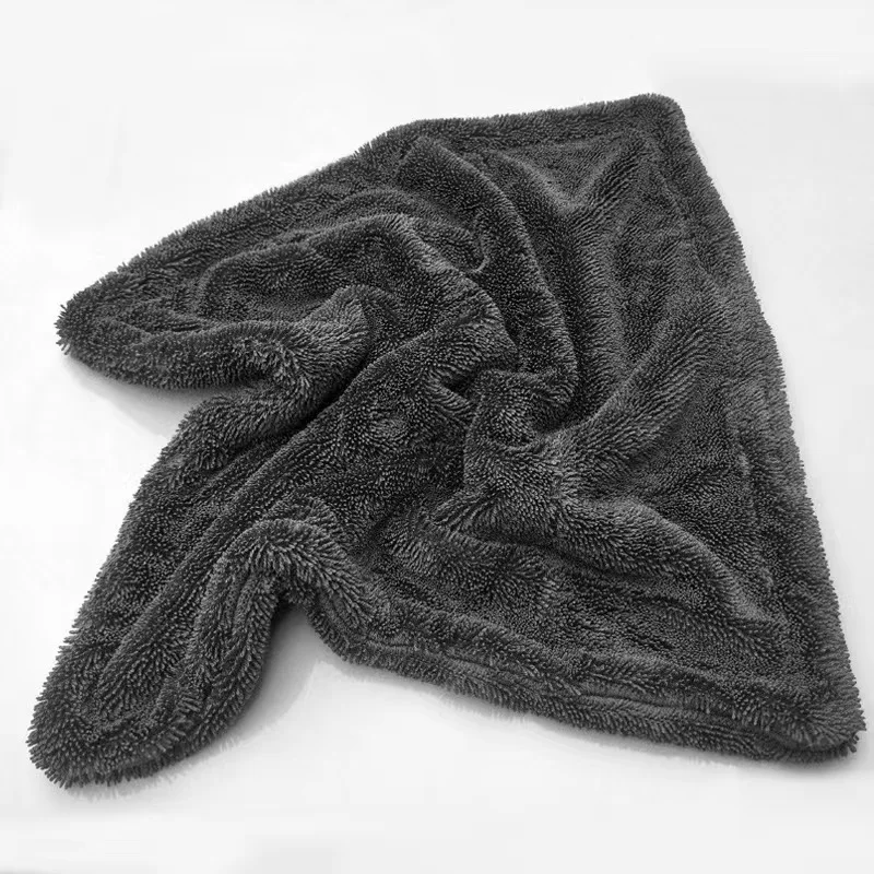 1400gsm  Double Twist Loop 30*40cm Coral Fleece Plush Thickness Microfiber Drying Towel for Car Drying Wash