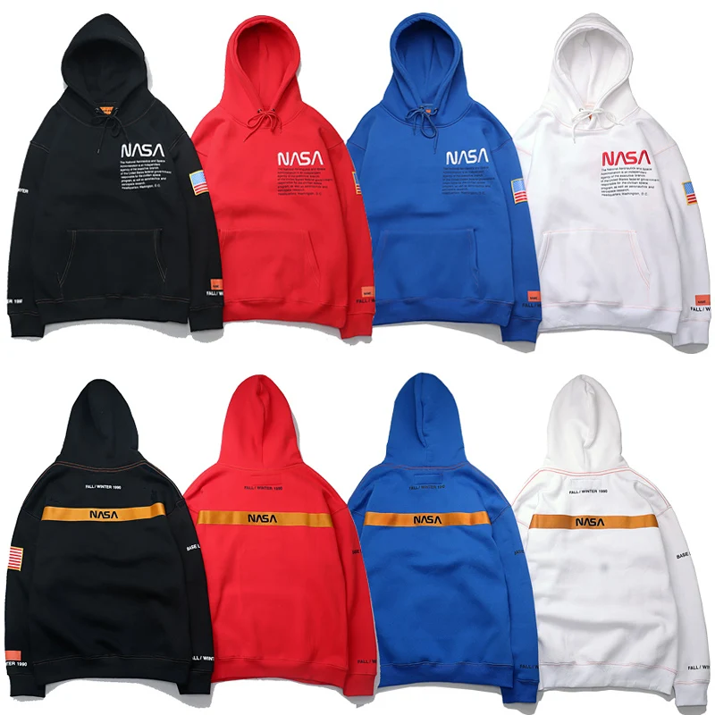 

2021 Top Quality HERON PRESTON & NASA hoodies 100% cotton unisex clothing reflective sweatshirts for woman and man