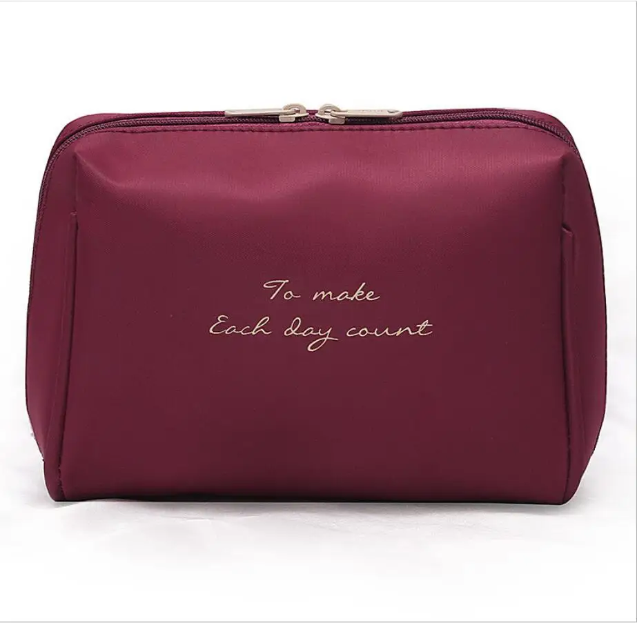 

Wholesale logo printed simple classic lady cosmetic make up bag, Customized