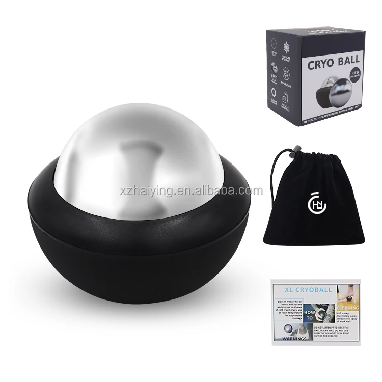 Mrb Fitness Cryo Ball Cold Massage Roller Recovery Ball Stainless Steel Ice Therapy Athlete