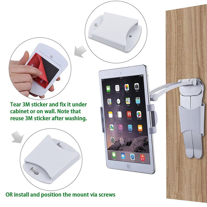 Wall Mount Tablet Wall Mount Holder Hang Bracket Screen 360 Degree