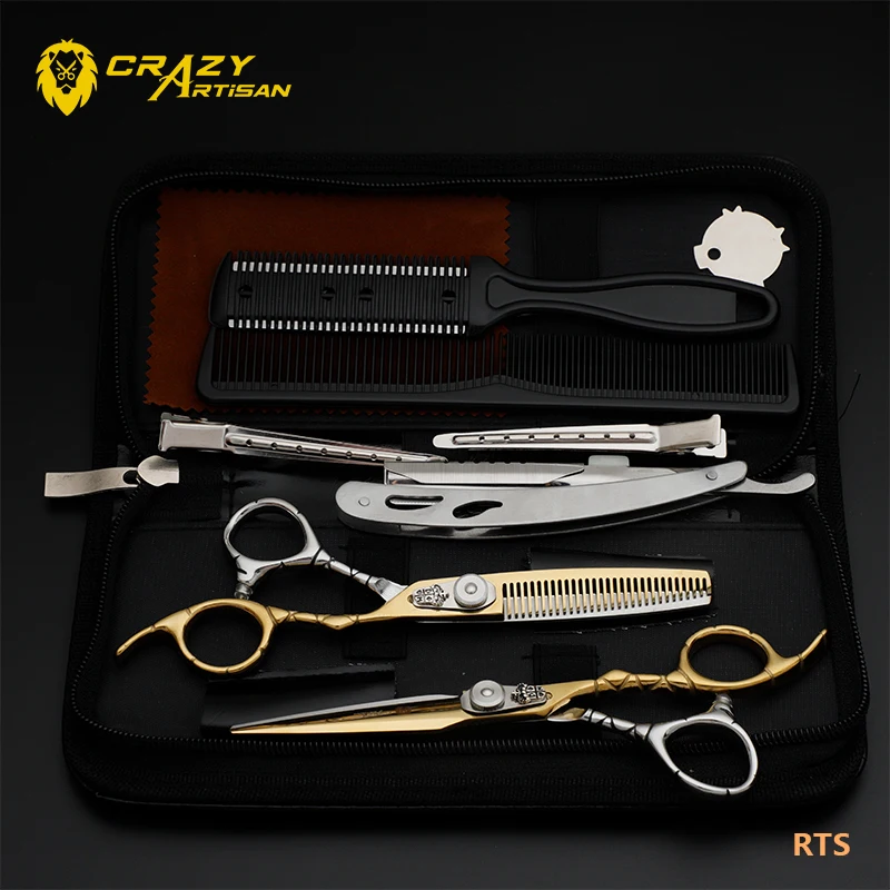 

2022 OEM barbering salon equipment 4Cr13 grooming hair scissor set hairdressing cutting barber shears ciseaux coiffeur tijeras