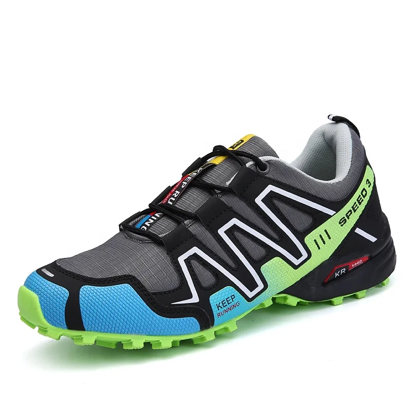 

2021 Outdoor Waterproof Hiking Running Shoes Non-Slip Outdoor Lace-Up Mountain Trail Running Shoes Hiking Shoes For Men Camping