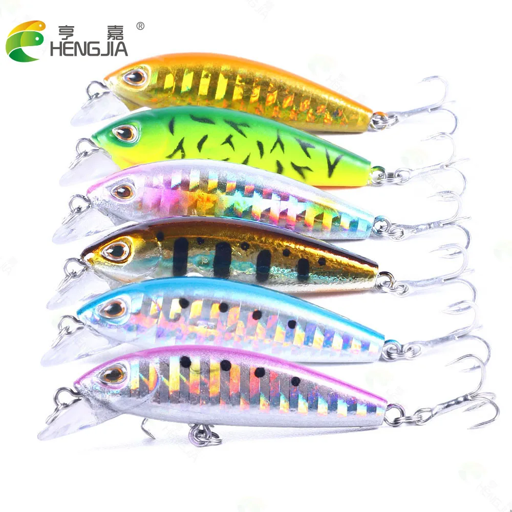 

In stock 55mm 6.6g High quality and good price sinking hard minnow lures, 6 colors available/blank/oem