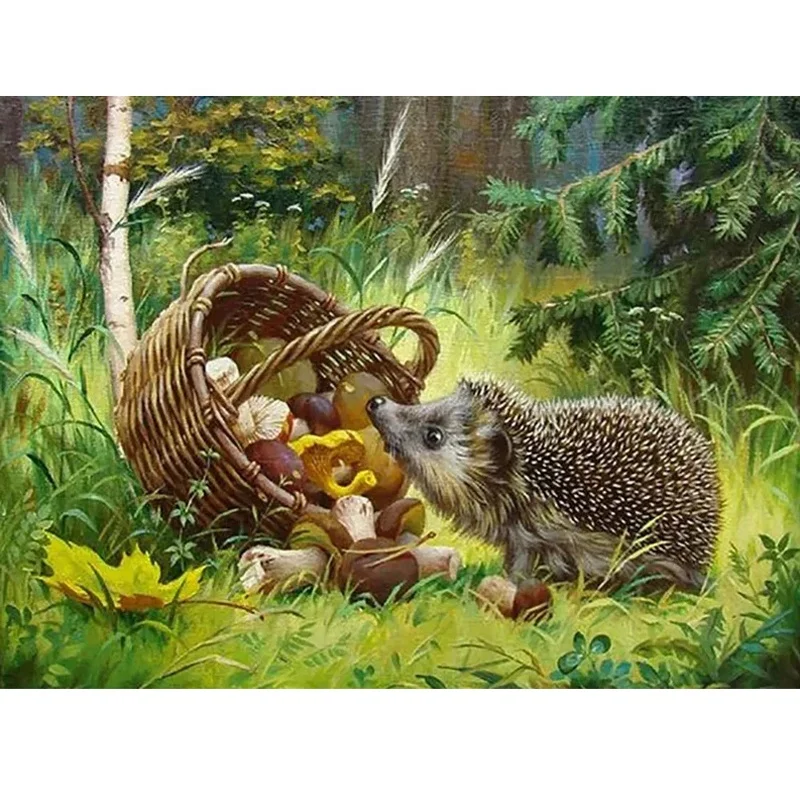 

Full Square/Round Drill Diamond Painting 5D Animal Hedgehog Wholesale DIY Diamond Embroidery Cross Stitch Kits Mosaic Gift