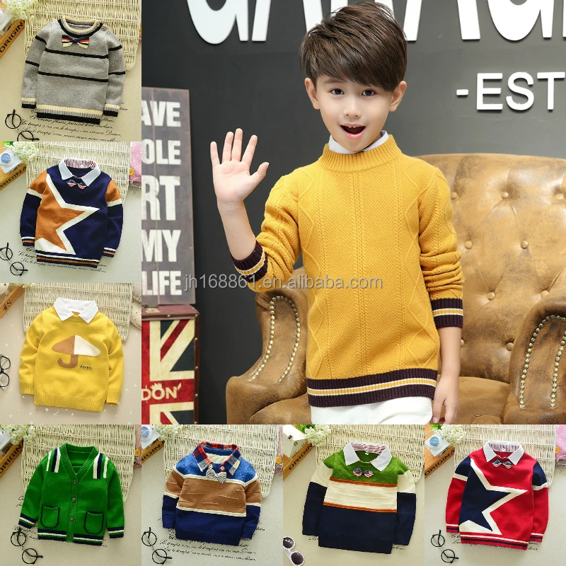 

Pure color men and women general children's sweater knitted wear full sleeve pullover baby sweater wholesale, Picture